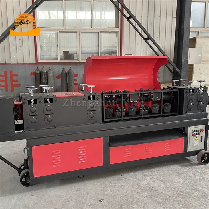 Stainless steel tube straightener pipe metal scaffold polishing derusting machine5